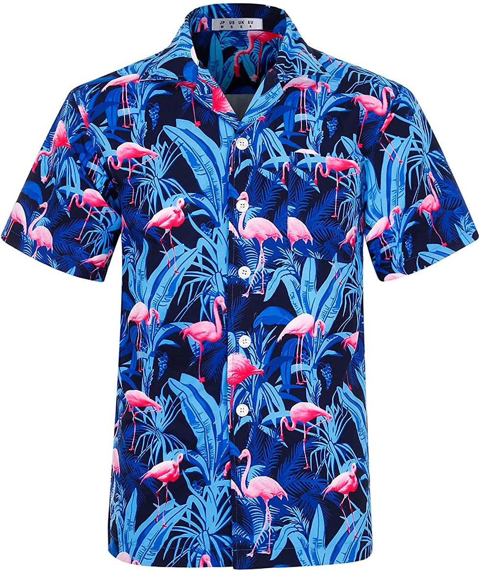 Miniature : ELETOP Men's Hawaiian Shirt Quick Dry Tropical Aloha Shirts Short Sleeve Beach 