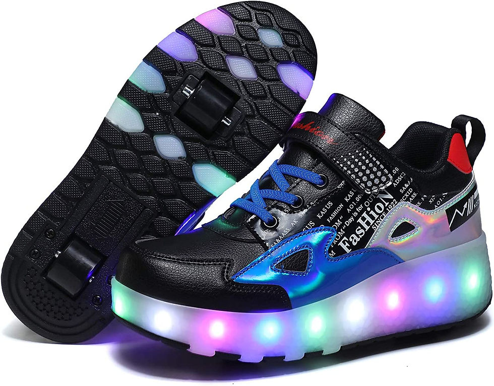 Thumbnail: HHSTS Kids Shoes with Wheels LED Light Color Shoes Shiny Roller Skates Skate Sh