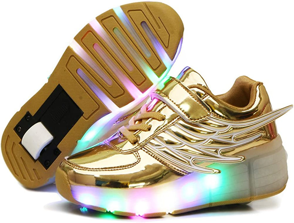 Thumbnail: Nsasy Kids Roller Shoes Boy Girl Sneakers with Wheels Become Sport Sneaker with