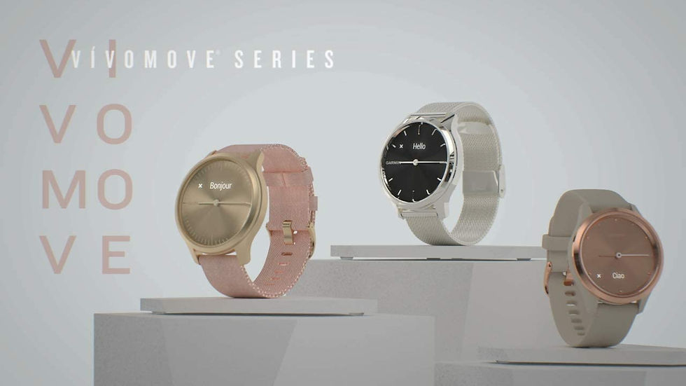 Thumbnail: Garmin vivomove Style, Hybrid Smartwatch with Real Watch Hands and Hidden Color
