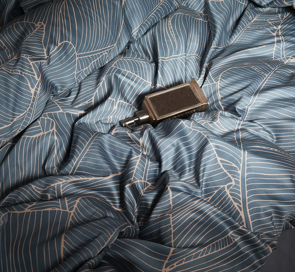 الصورة المصغرة: Modern Vintage Retro Mod Print Bedding Egyptian Cotton Duvet Cover Set Minimali