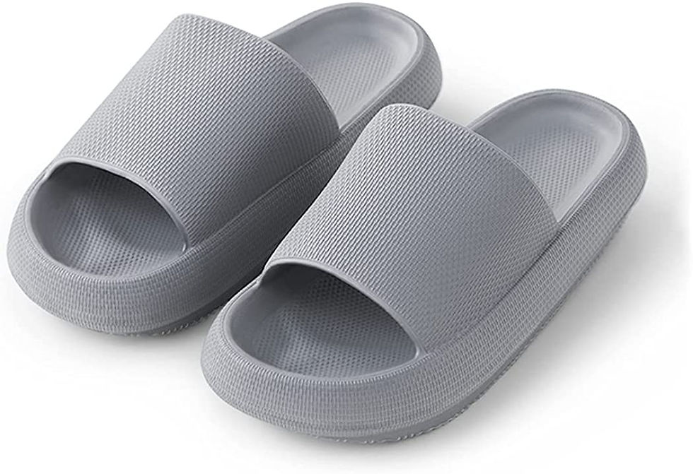 थंबनेल: SHARLLEN Pillow Slippers, Unisex Massage Foam Bathroom Slippers
