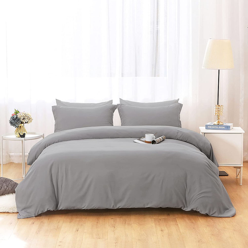 الصورة المصغرة: Duvet Covers Queen Size - Ultra Soft and Breathable Bedding Comforter Cover Set