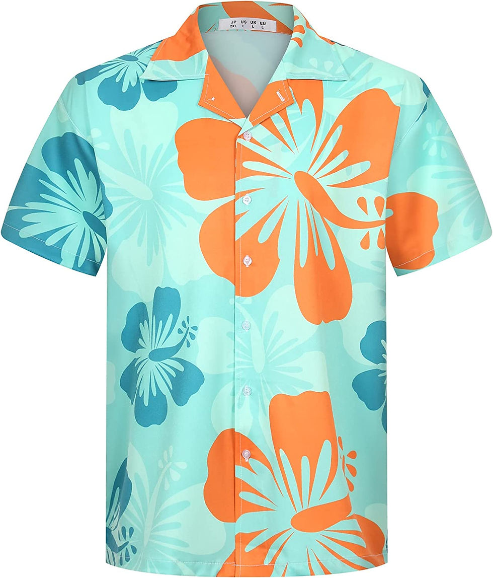 Miniature : ELETOP Men's Hawaiian Shirt Quick Dry Tropical Aloha Shirts Short Sleeve Beach 