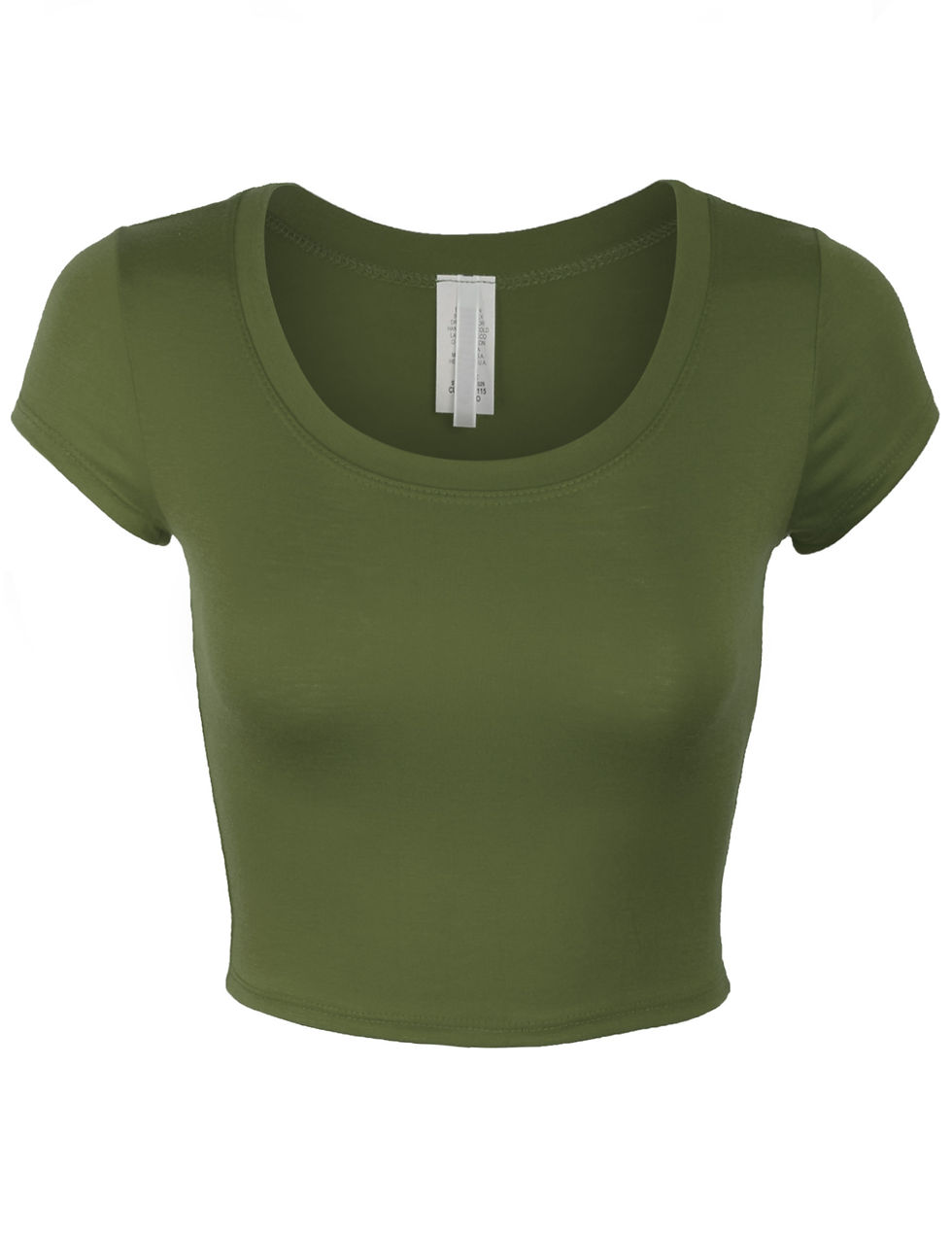 Миниатюра: KOGMO Womens Short Sleeve Crop Top Solid Round Neck T Shirt