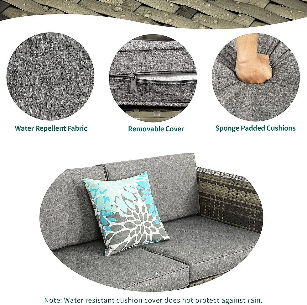 Thumbnail: YITAHOME 8 Piece Outdoor Patio Furniture Sets, Garden Conversation Wicker Sofa 