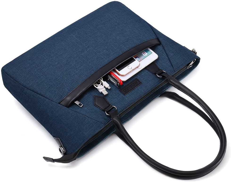 Миниатюра: MOSISO Laptop Tote Bag (17-17.3 inch) with Front Trapezoid Pocket, Deep Teal