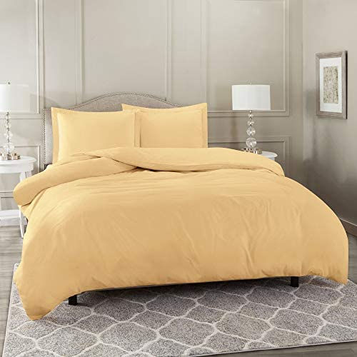 الصورة المصغرة: Nestl White Duvet Cover Queen Size - Soft Queen Duvet Cover Set, 3 Piece Double