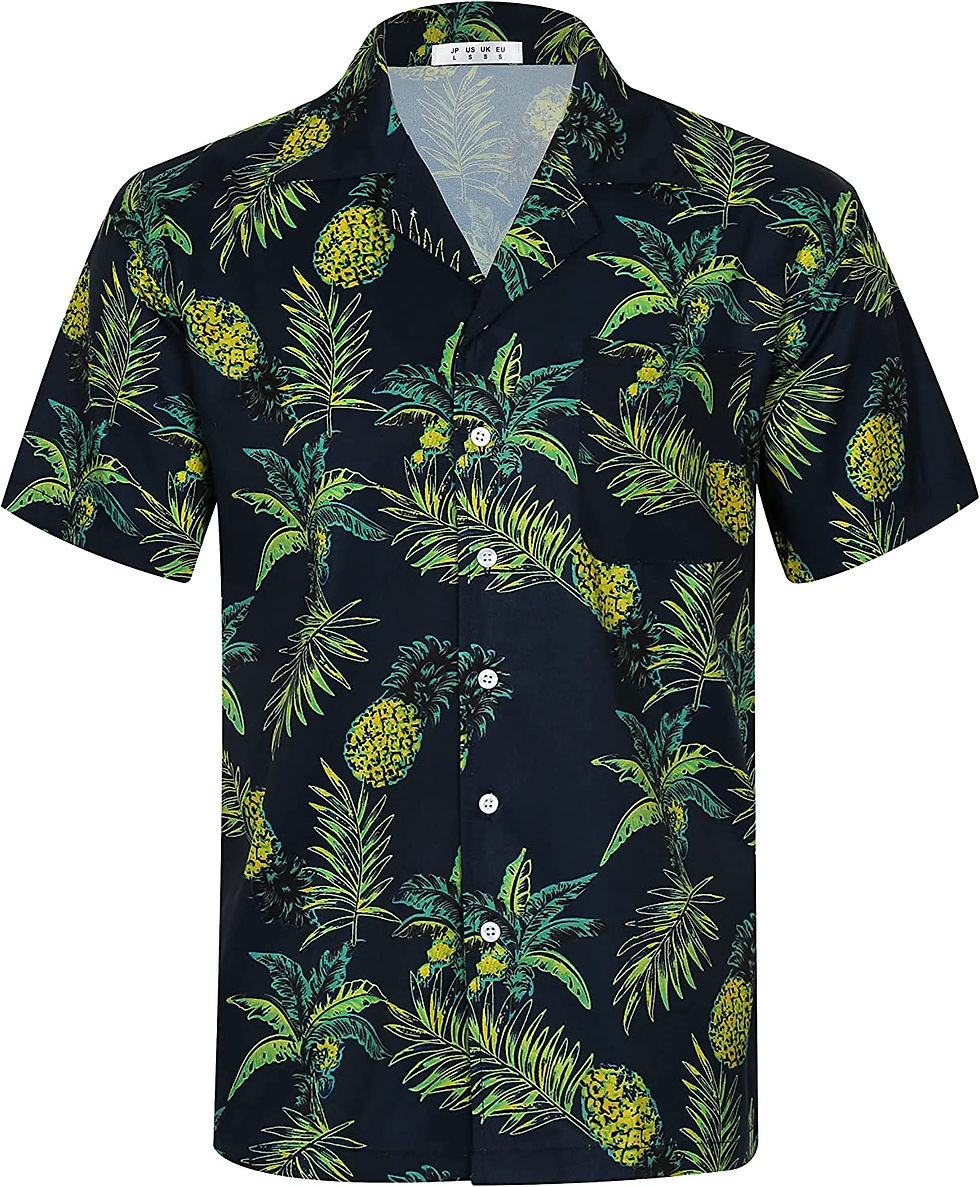 Miniature : ELETOP Men's Hawaiian Shirt Quick Dry Tropical Aloha Shirts Short Sleeve Beach 