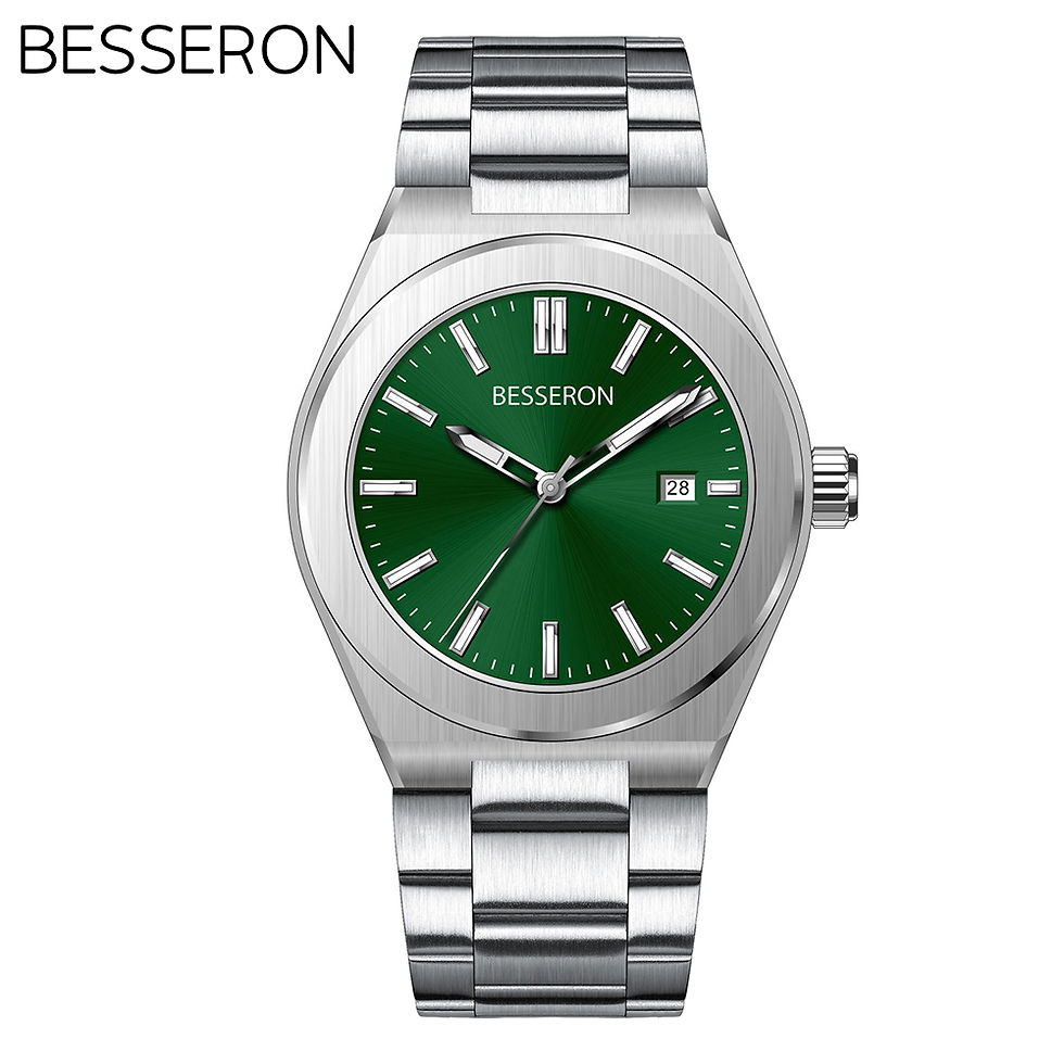 Thumbnail: Besseron Custom Logo Relogio Clock Waterproof Watch Hand Stainless Leather Mens