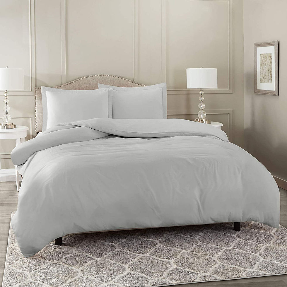 الصورة المصغرة: Nestl White Duvet Cover Queen Size - Soft Queen Duvet Cover Set, 3 Piece Double