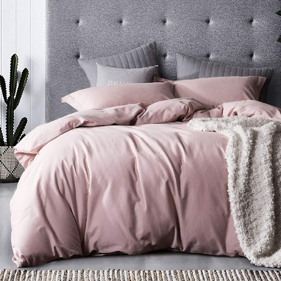 الصورة المصغرة: Xiongfeng Kids Duvet Cover Set Queen Size Girls Peach Fruit Printed Blush Pink 
