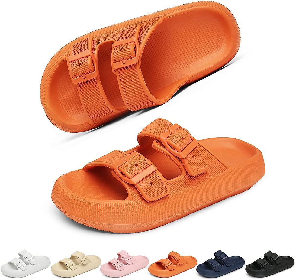 थंबनेल: Geweo Cloud Slippers for Women and Men Pillow Slippers Non-Slip Cushioned Thick