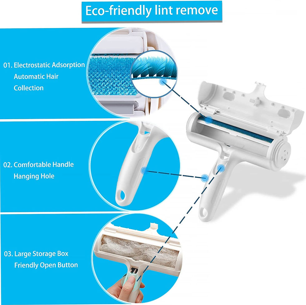 Thumbnail: Pet Hair Remover Roller, ACE2ACE Reusable Animal Hair Removal Brush for Dogs an