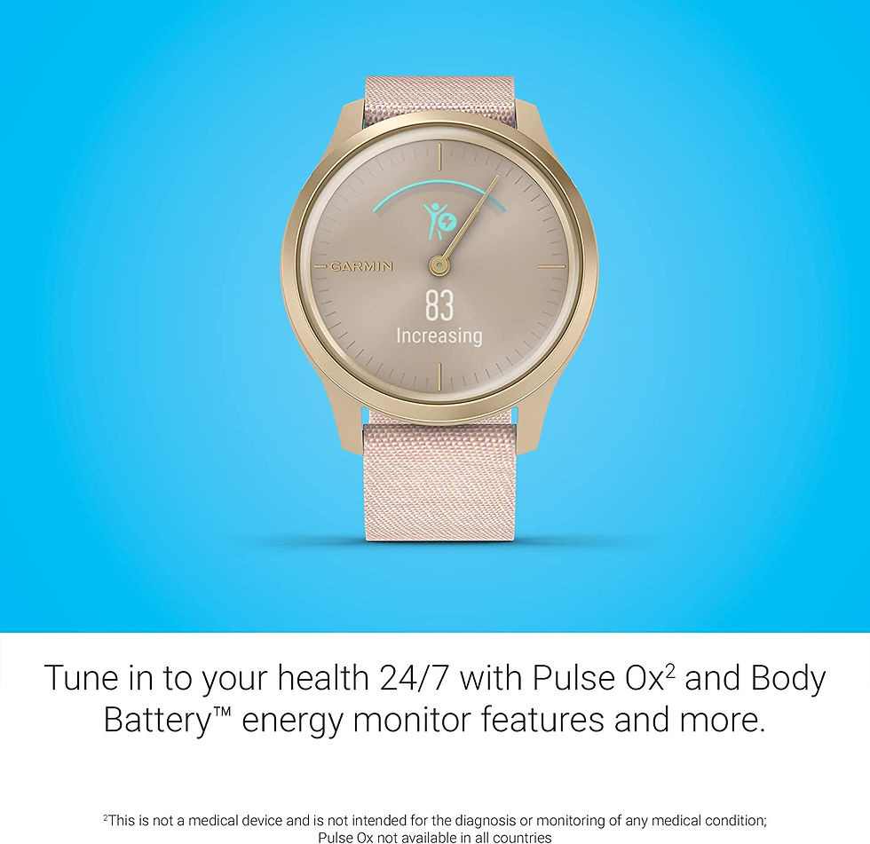 Thumbnail: Garmin vivomove Style, Hybrid Smartwatch with Real Watch Hands and Hidden Color
