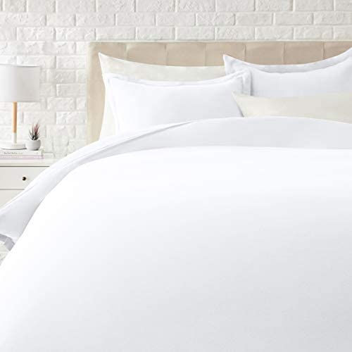 الصورة المصغرة: Amazon Basics Light-Weight Microfiber Duvet Cover Set with Snap Buttons - King,