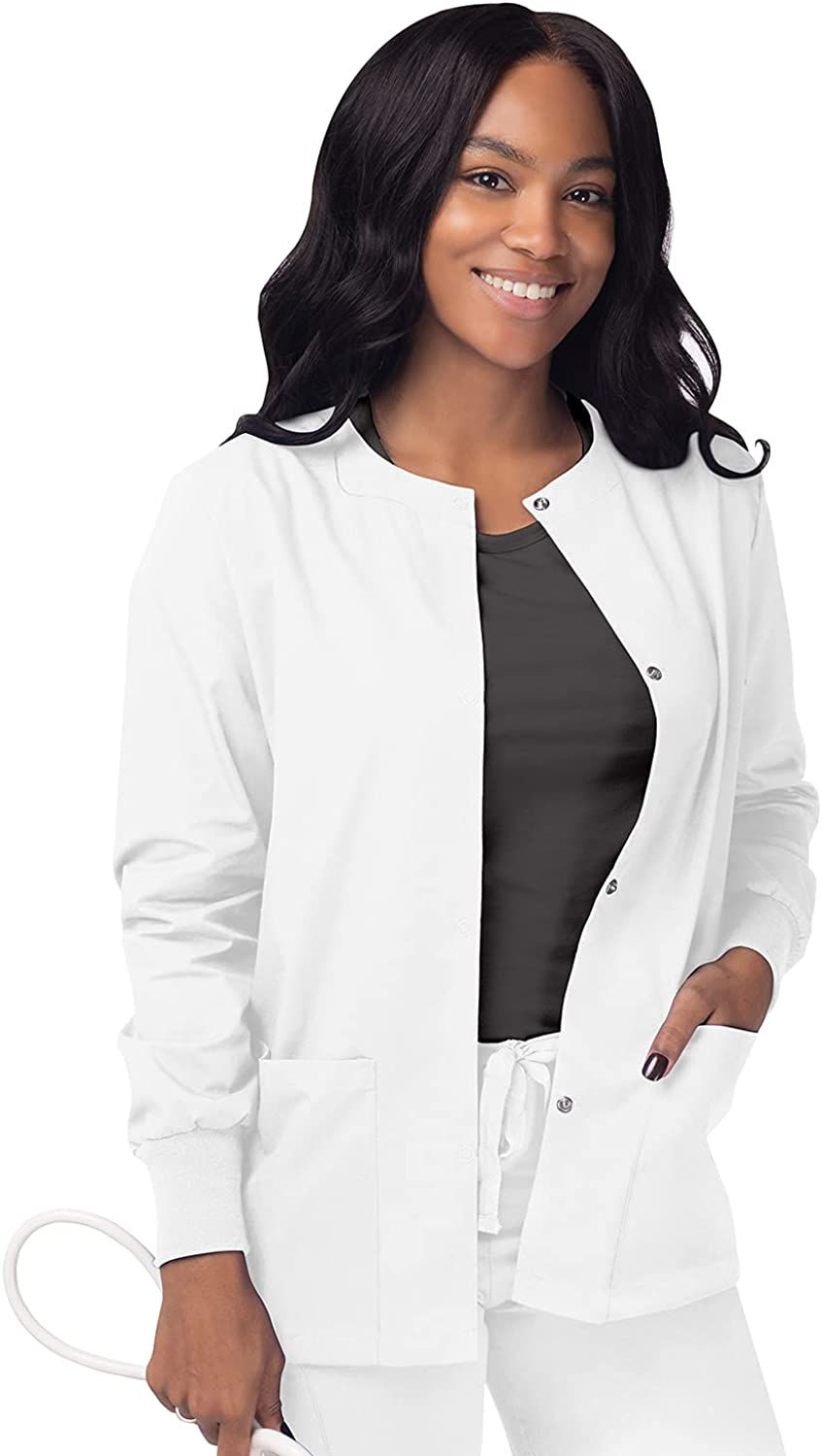 थंबनेल: SIVVAN Scrubs for Women - Front Snap Warm - Up Jacket