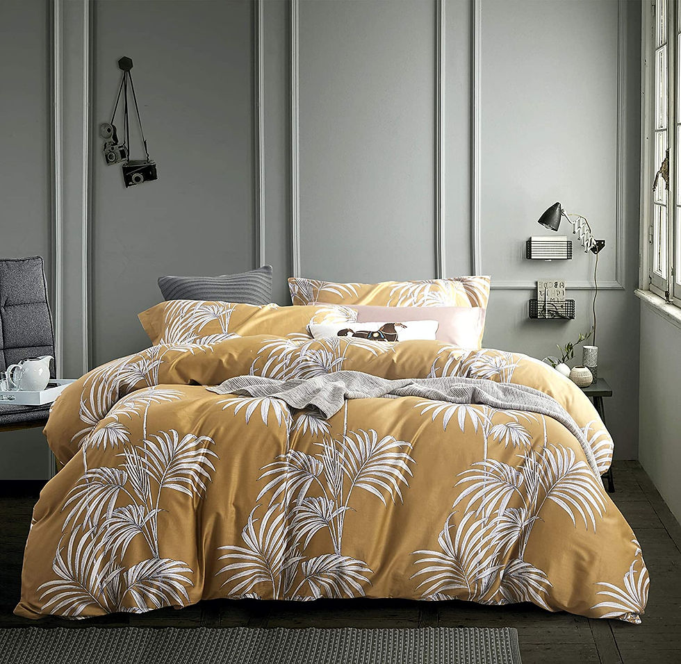 الصورة المصغرة: Modern Vintage Retro Mod Print Bedding Egyptian Cotton Duvet Cover Set Minimali
