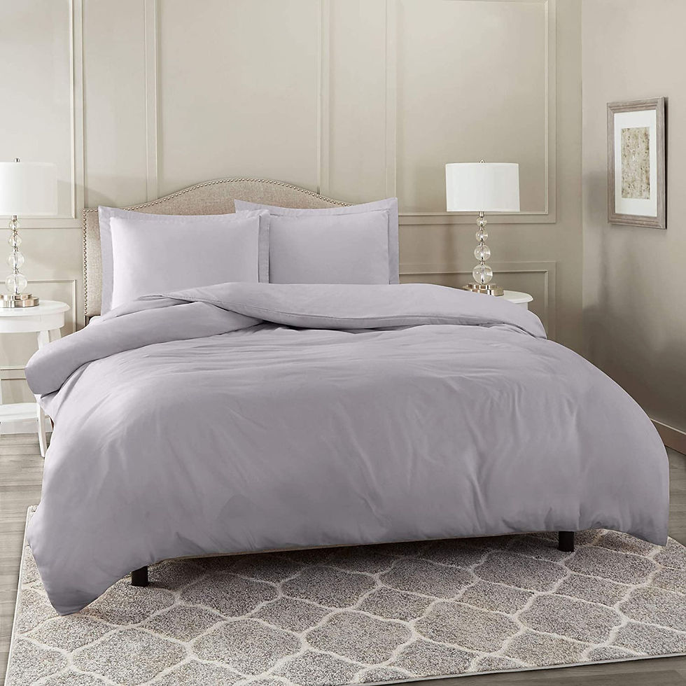 Miniature : Nestl Twin Duvet Cover Set - Double Brushed Purple Duvet Cover Twin 2 Piece wit