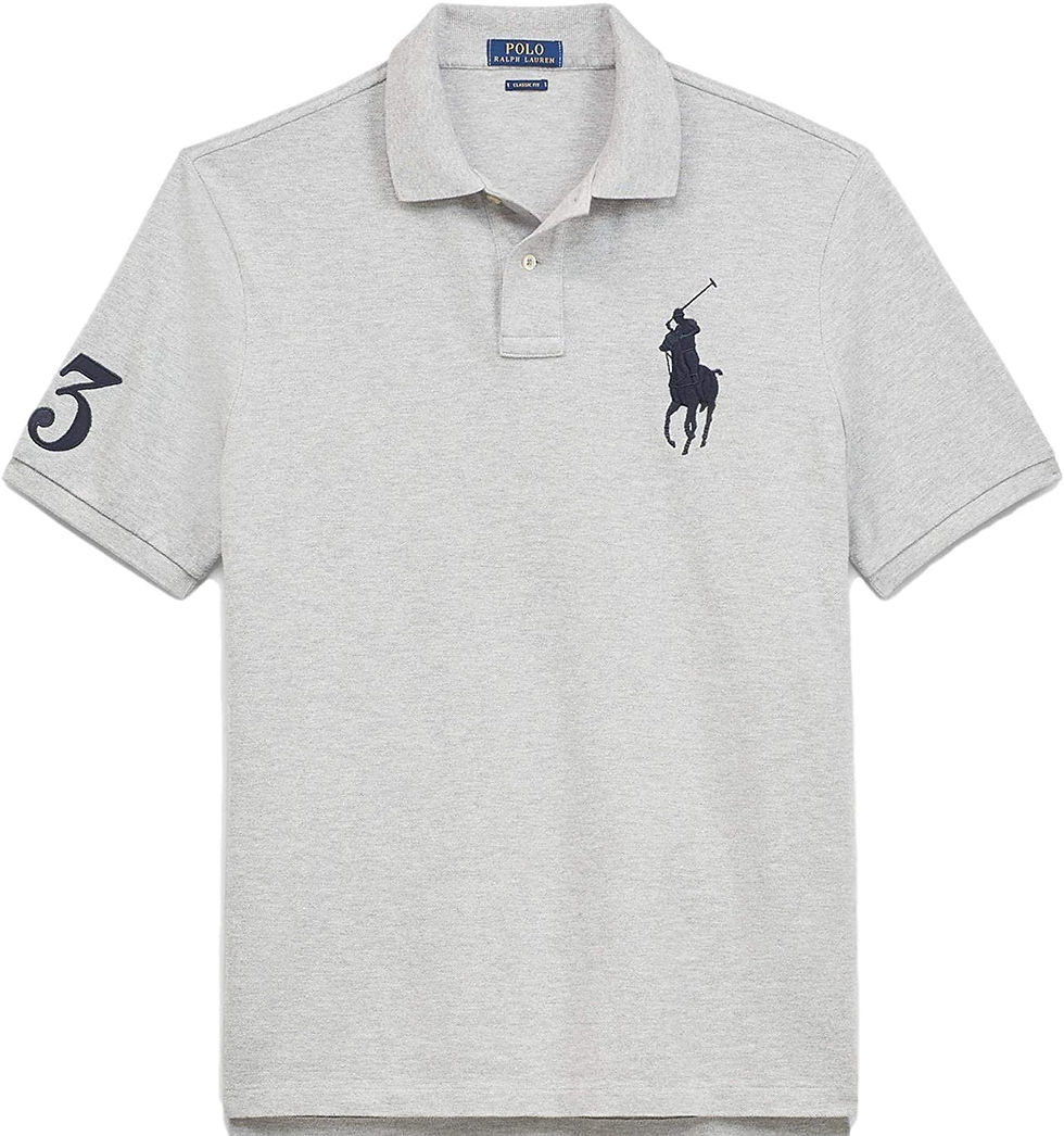 الصورة المصغرة: Polo Ralph Lauren Mens Big Pony Custom Slim Fit Mesh Polo Shirt
