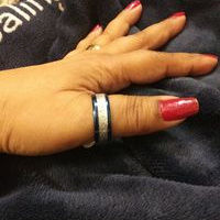 サムネイル： Fashion Men 8mm Silver Tungsten Carbide Ring Vintage Meteorites Pattern Wedding