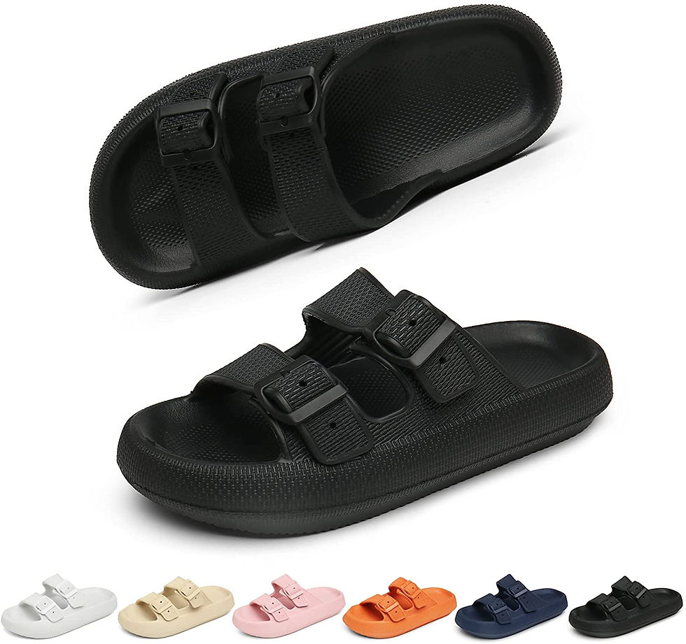 थंबनेल: Geweo Cloud Slippers for Women and Men Pillow Slippers Non-Slip Cushioned Thick