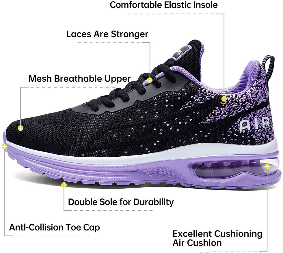 थंबनेल: Autper Women's Air Athletic Tennis Running Sneakers Lightweight Sport Gym Joggi