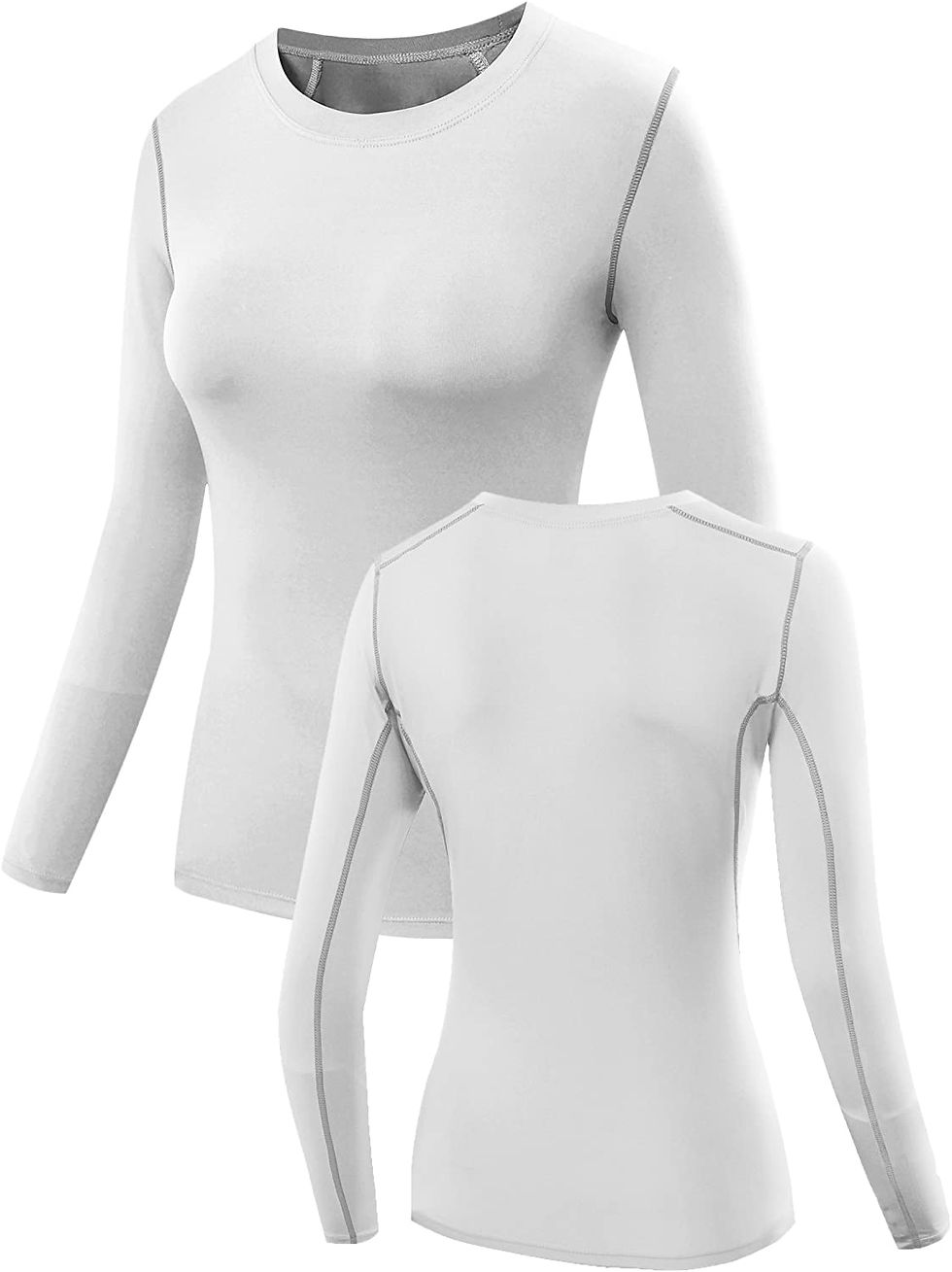 थंबनेल: Neleus Women's 3 Pack Athletic Compression Long Sleeve T Shirt Dry Fit