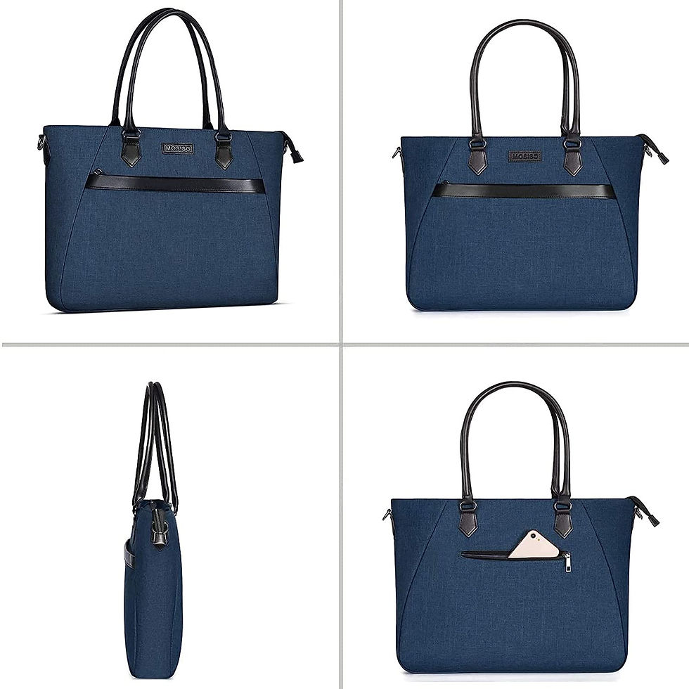 Миниатюра: MOSISO Laptop Tote Bag (17-17.3 inch) with Front Trapezoid Pocket, Deep Teal
