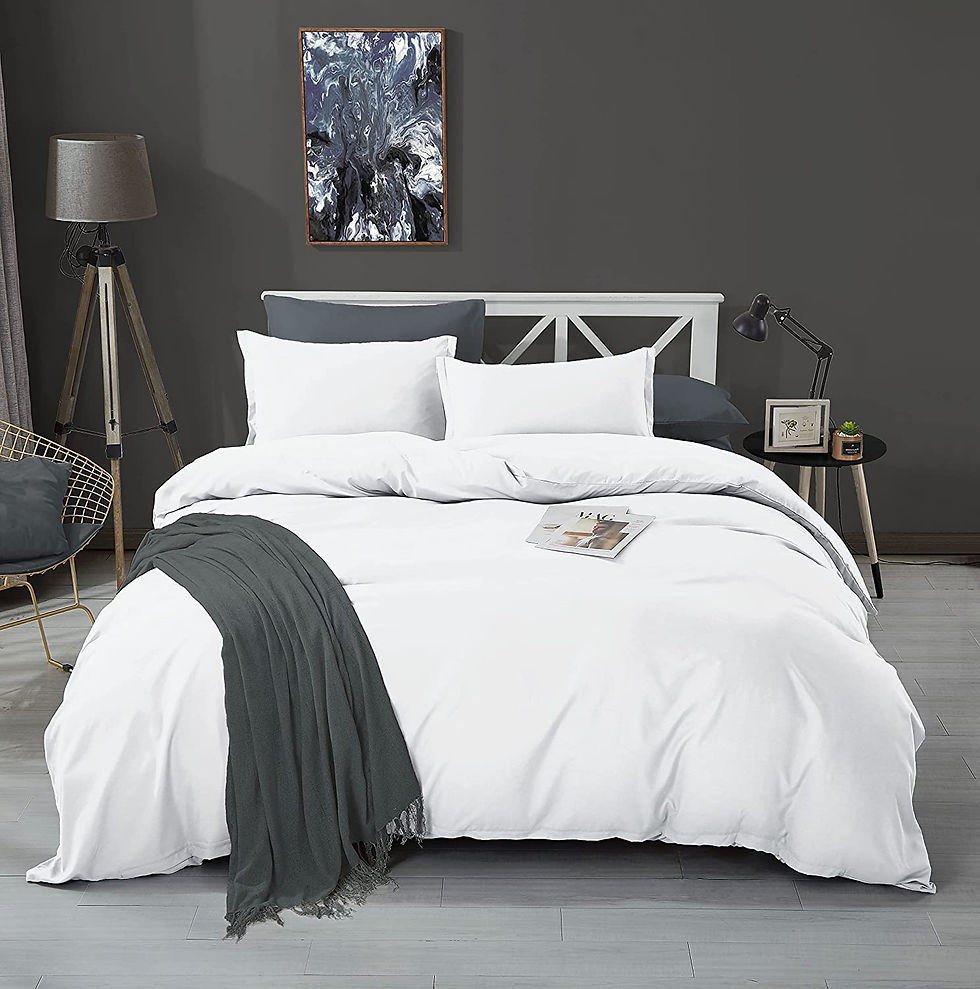الصورة المصغرة: Alazuria Bedding Duvet Cover 3 Piece Set 100% Washed Microfiber-Ultra Soft Brea