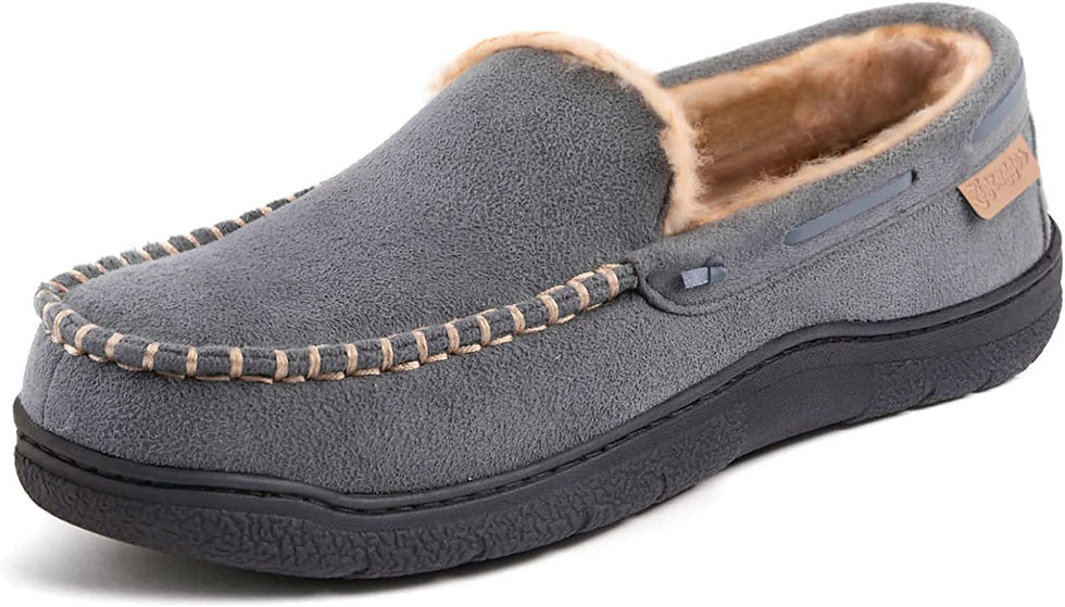 Miniature : Zigzagger Men's Moccasin Slippers Memory Foam House Shoes