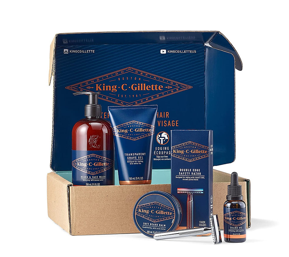 थंबनेल: King C. Gillette Complete Men's Beard Care Gift Kit, Double Edge Safety Razor, 
