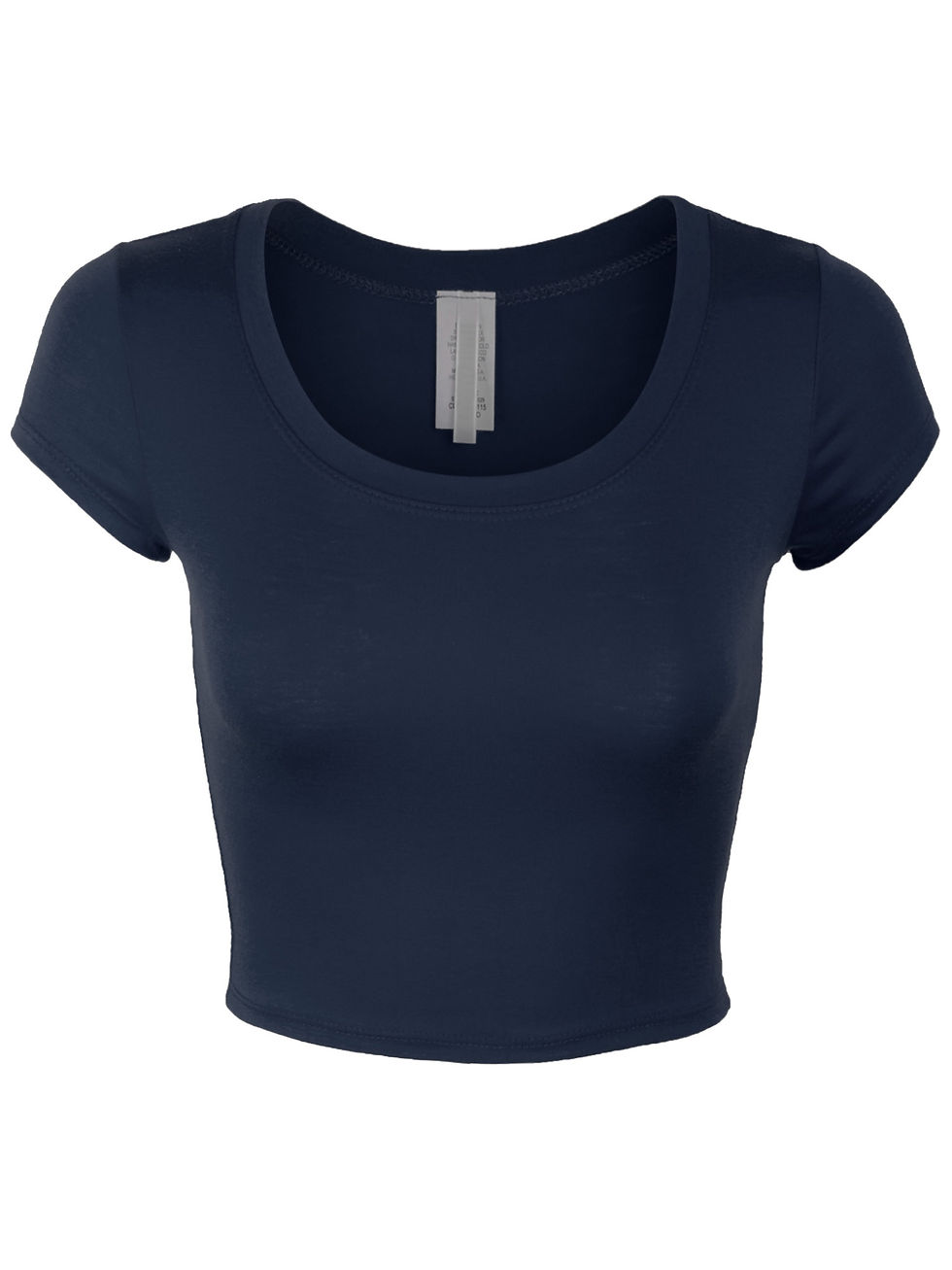 Миниатюра: KOGMO Womens Short Sleeve Crop Top Solid Round Neck T Shirt