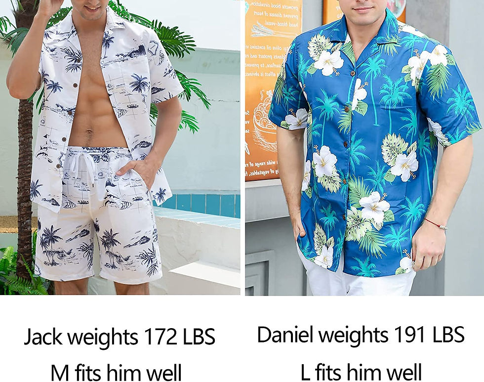 Miniature : Year In Year Out Hawaiian Shirts and Shorts Sets for Men Regular Fit Casual Haw