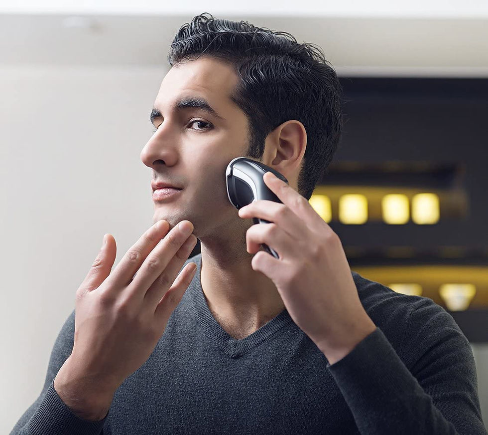サムネイル： Men's Electric Razor MAX-T Quick Rechargeable Rotary Shaver with LCD Display Po