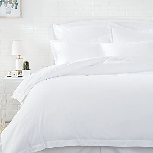 الصورة المصغرة: Amazon Basics Light-Weight Microfiber Duvet Cover Set with Snap Buttons - King,
