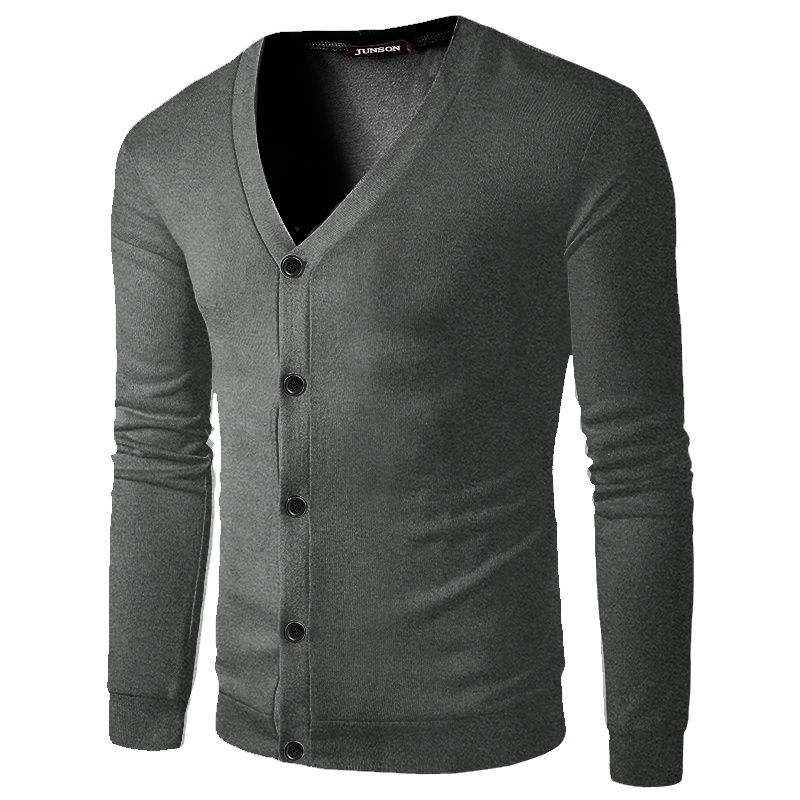 الصورة المصغرة: Mens Casual Slim Fit Cardigans V-Neck Basic Designed Long Sleeve Button Down Co