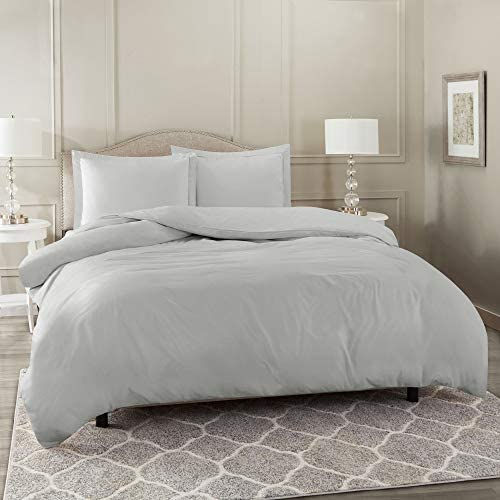 الصورة المصغرة: Nestl White Duvet Cover Queen Size - Soft Queen Duvet Cover Set, 3 Piece Double