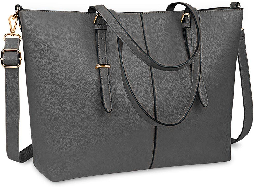 Миниатюра: Laptop Tote Bag for Women 15.6 Inch Waterproof Lightweight Leather Computer Lap