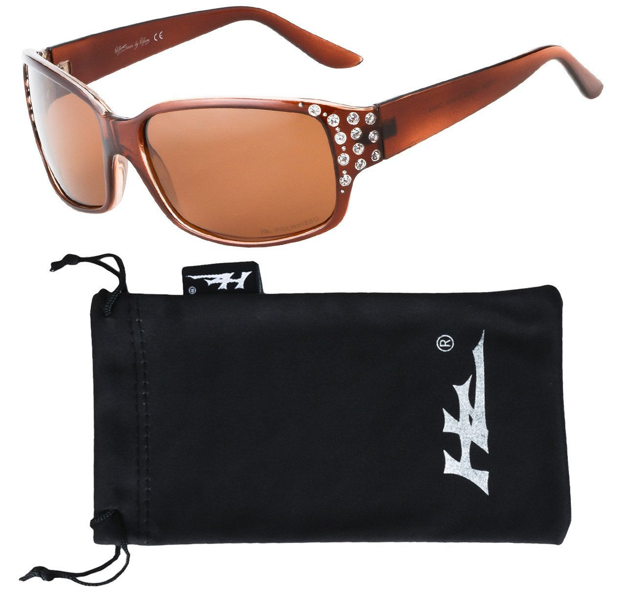 HZ Series Diamante - Women's Premium Polarized Sunglasses by Hornz - Honey Ambe