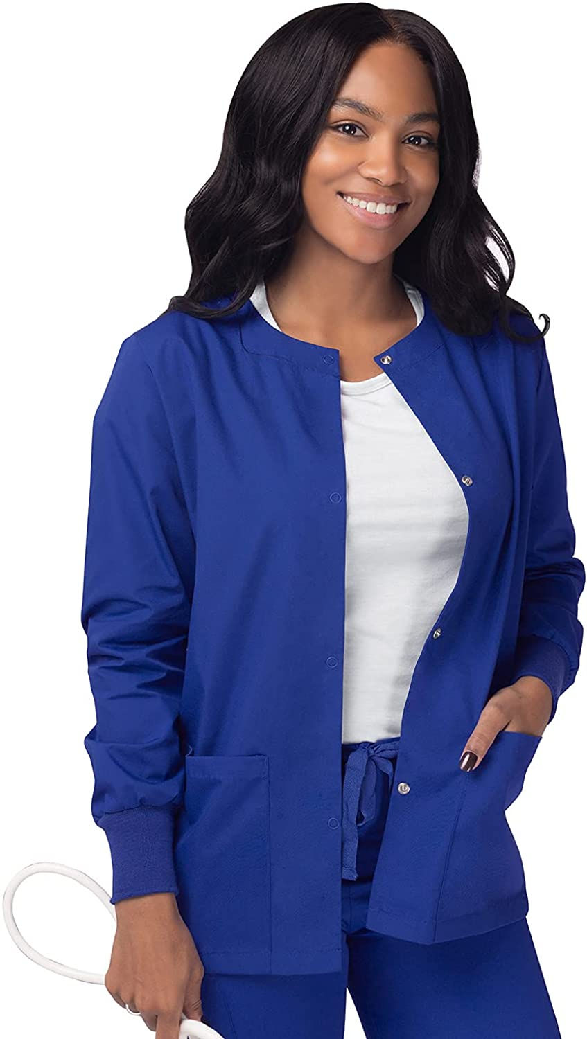 थंबनेल: SIVVAN Scrubs for Women - Front Snap Warm - Up Jacket