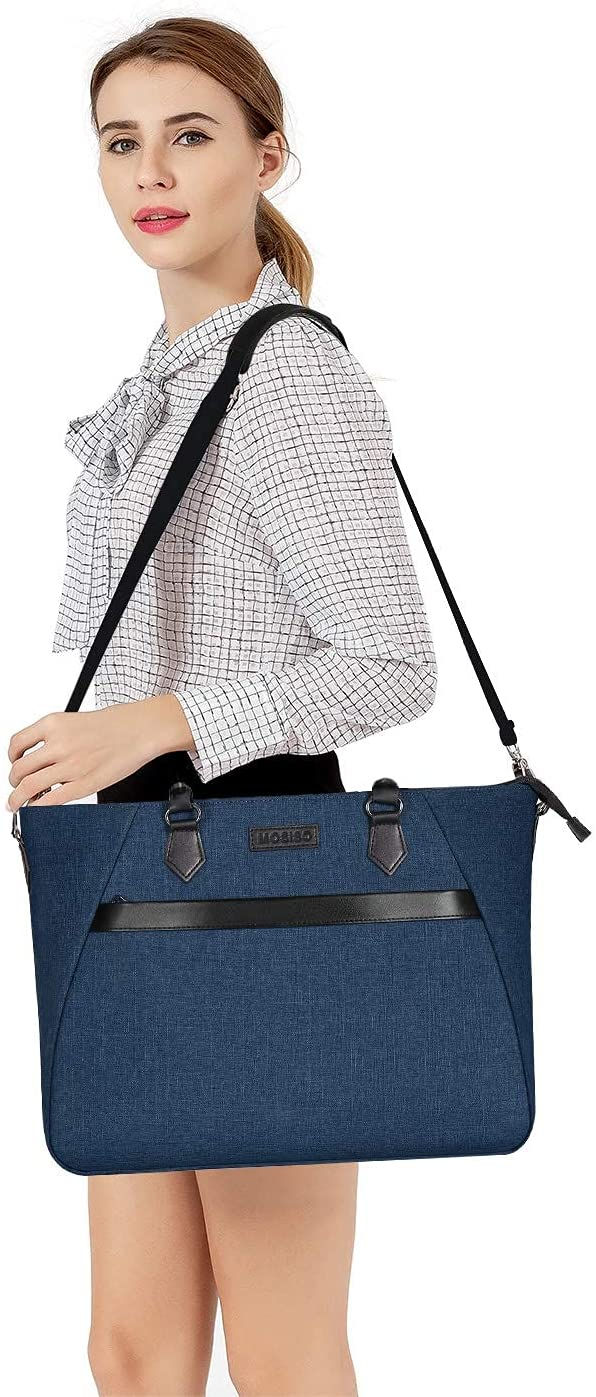 Миниатюра: MOSISO Laptop Tote Bag (17-17.3 inch) with Front Trapezoid Pocket, Deep Teal