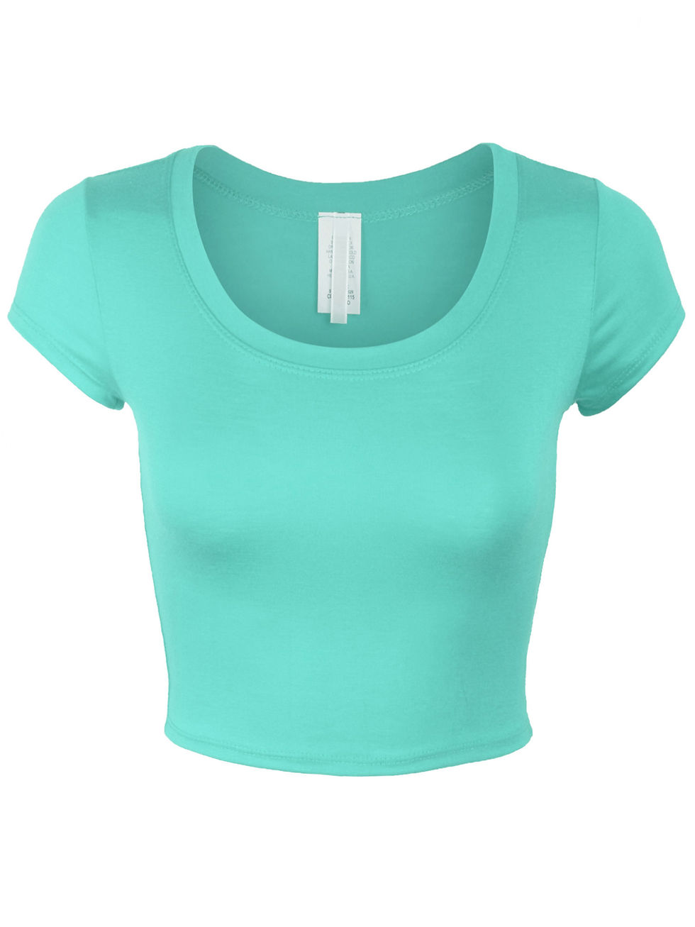 Миниатюра: KOGMO Womens Short Sleeve Crop Top Solid Round Neck T Shirt