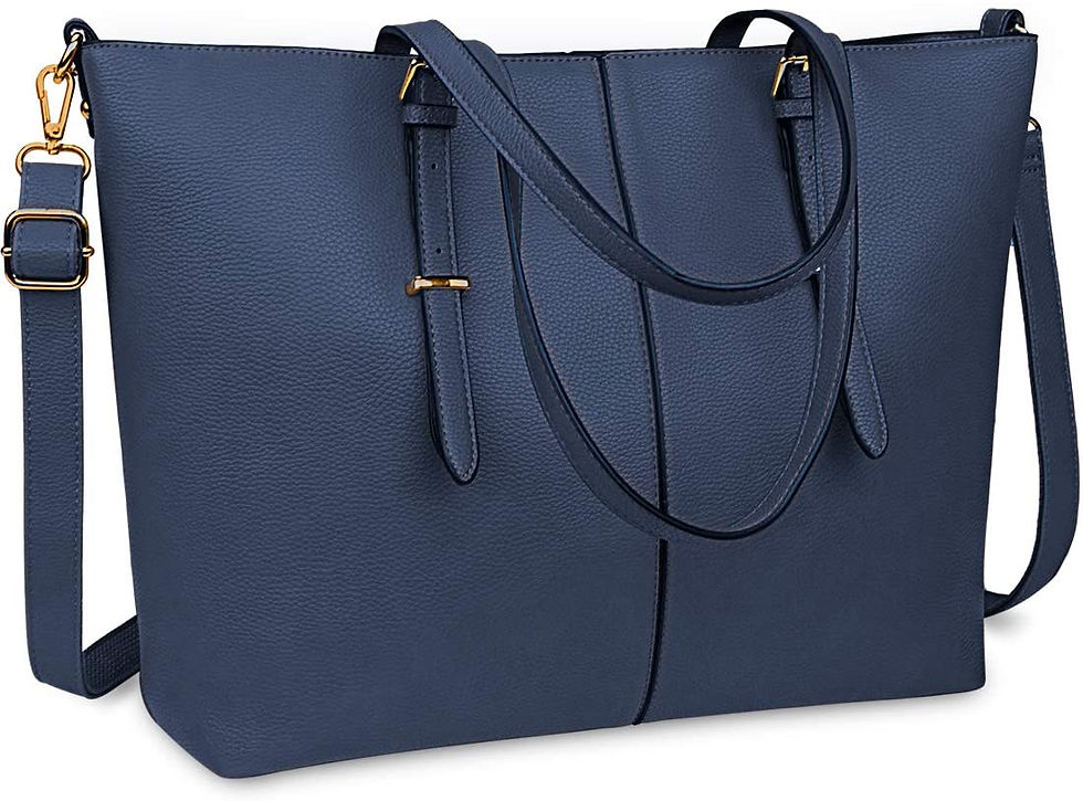 Миниатюра: Laptop Tote Bag for Women 15.6 Inch Waterproof Lightweight Leather Computer Lap