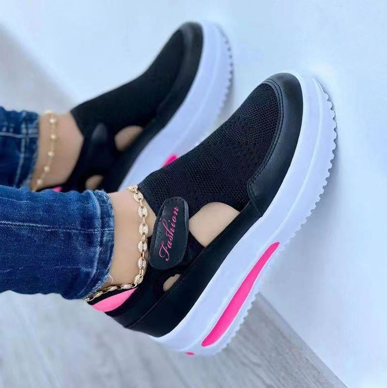 Миниатюра: Large size women's canvas shoes 2022 flat mesh shoes breathable high-top casual