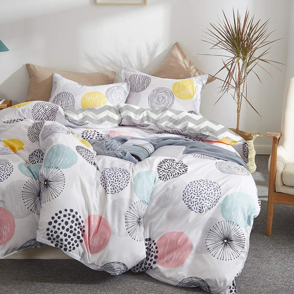 Thumbnail: 3 Piece Duvet Cover Set Queen (1 All Season Design Duvet Cover + 2 Pillow Shams