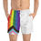 Thumbnail: Gay Pride White Swim Trunks