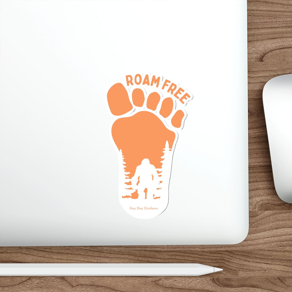 Thumbnail: Roam Free Big Foot Footprint Vinyl Sticker Decal
