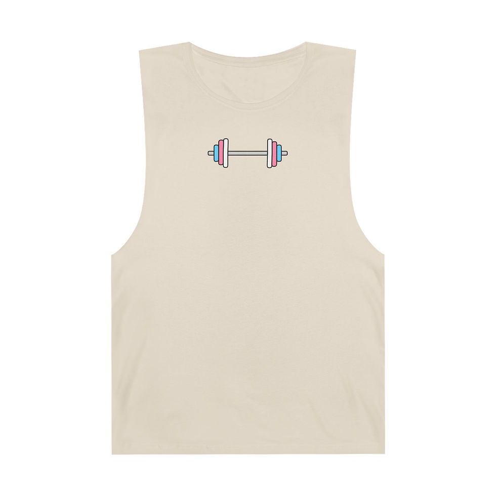 Thumbnail: Trans Pride Weightlifter Unisex Barnard Tank 