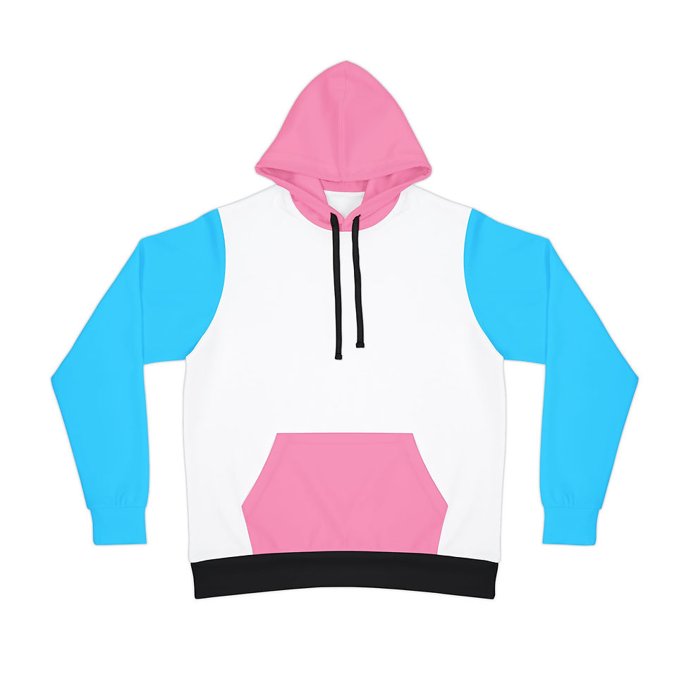 Trans Pride Flag Color Block Unisex Hoodie
